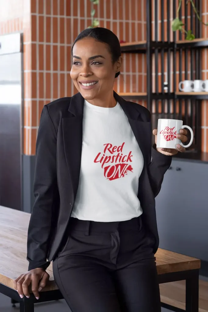 Women's Empowerment Merch - Red Lipstick ON!