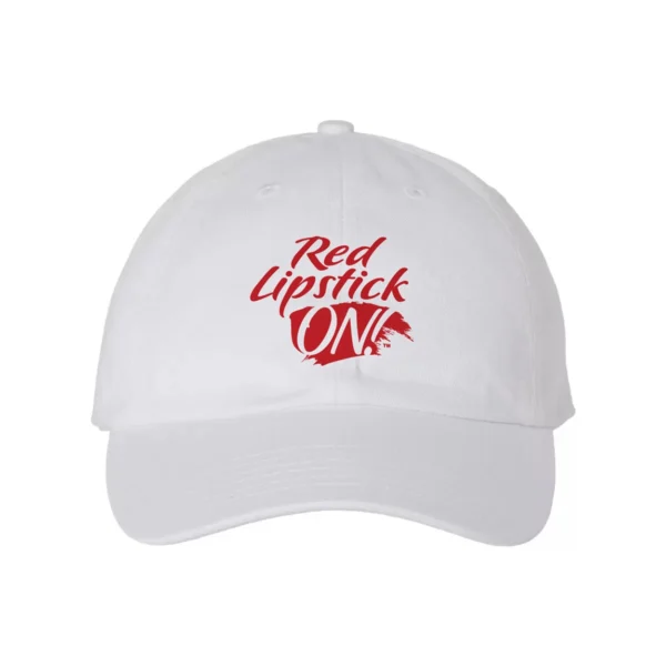 Red Lipstick ON! Ball Cap Front